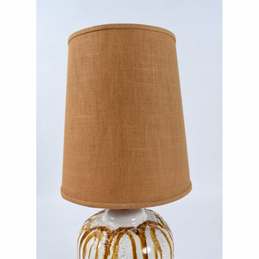 burlap mid century lamp shade