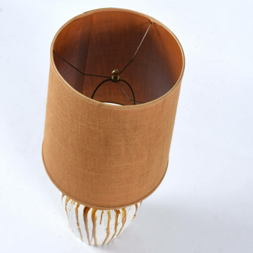 butterscotch white mid century lamp