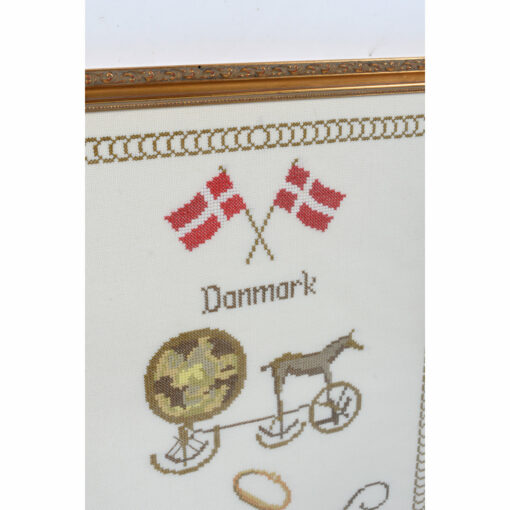 Danmark danish needlepoint gold frame