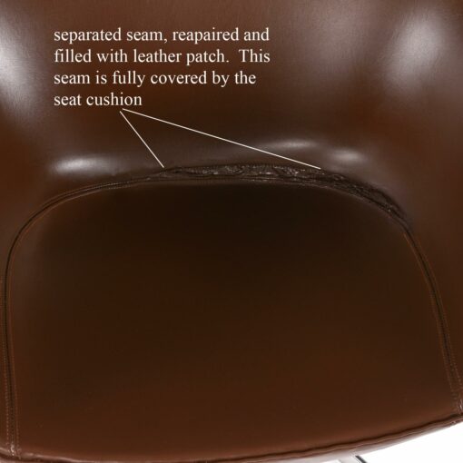 Repaired seem in Egg chair