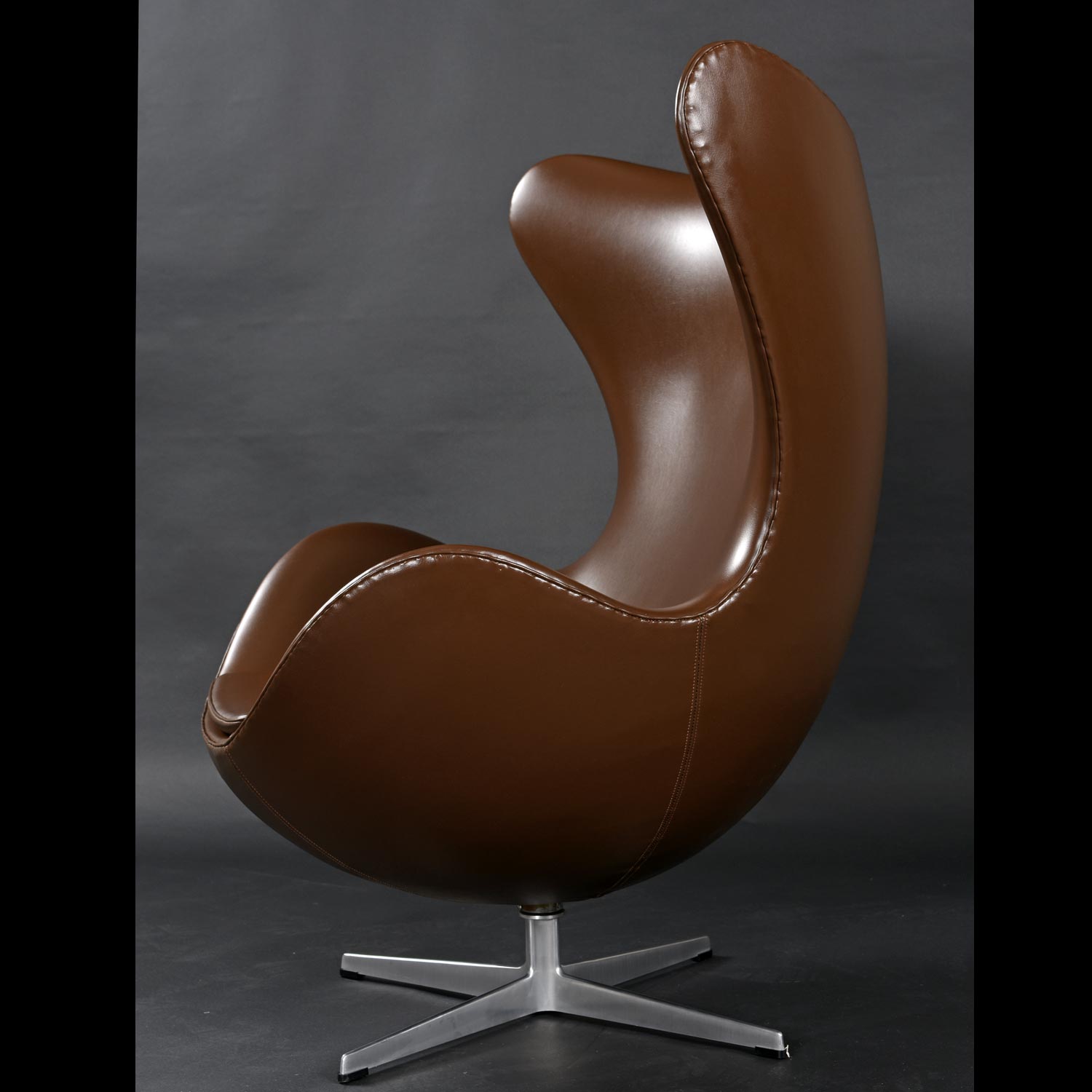 1974 Brown Arne Jacobsen Fritz Hansen Egg Chair & Ottoman