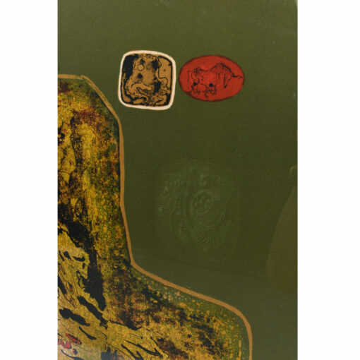 Embossed section of Hoi Lebandang horse litho