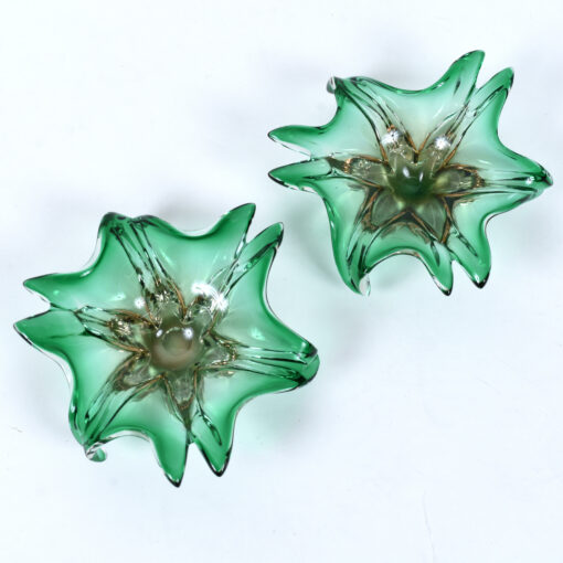 emerald green amber glass dish scaled