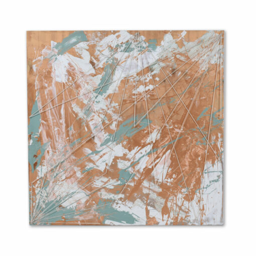 Emily Tan abstract drip painting string art