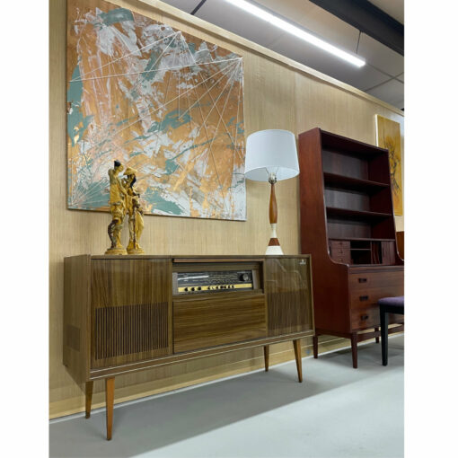 Emily Tan painting grundig console stereo