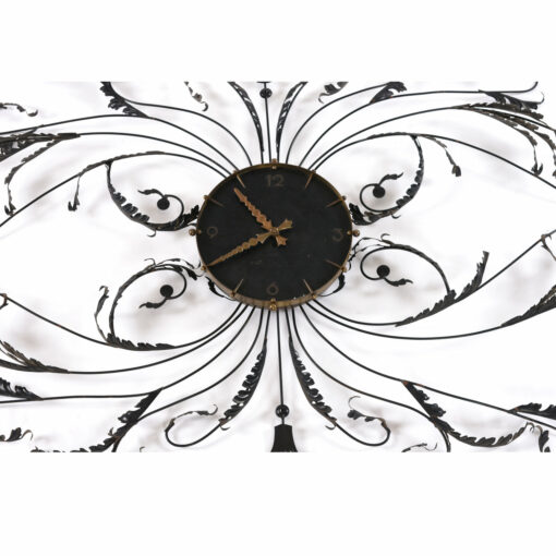mid century black tole wall clock