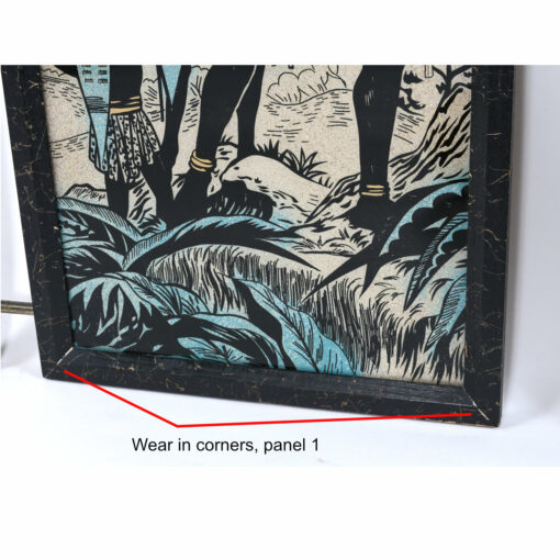 black and gold mid-centurymodern picture frame