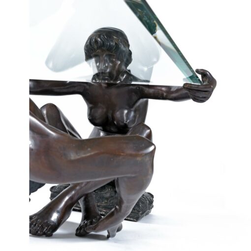 Bronze sculpture coffee table
