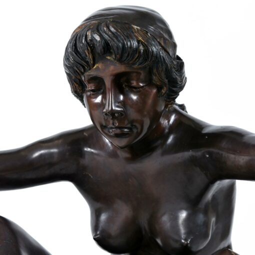 Bronze female sculpture by C Conndray
