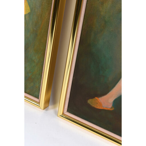 Gold colored brass picture frames