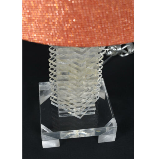Stacked lucite lamp