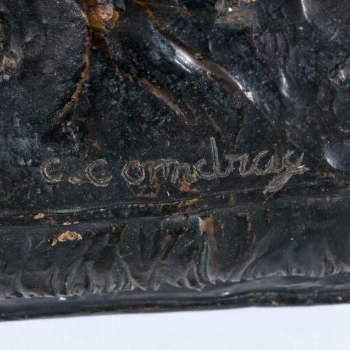 C Conndray artist signature on bronze sculpture