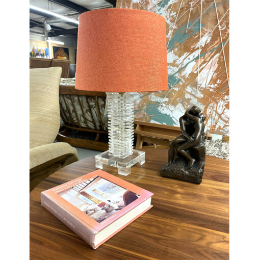 Small lucite table lamp