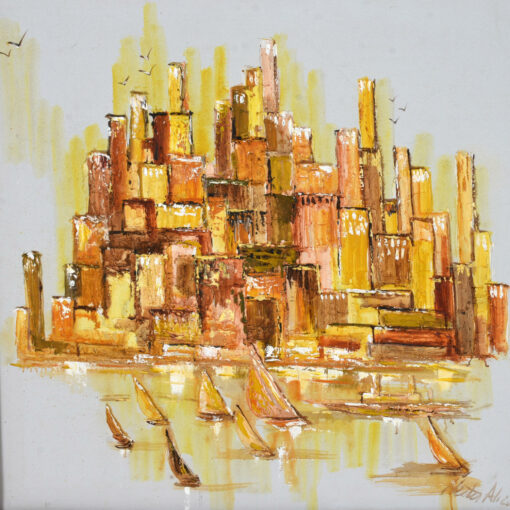 Nestor Alice Citscape Harbor Painting