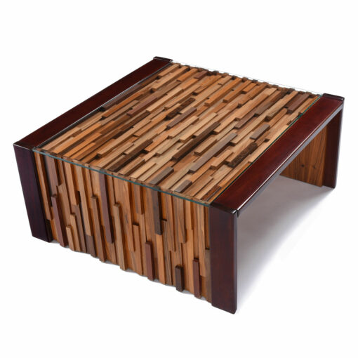 Percival Lafer Brutalist Brazilian Modern side table with rosewood