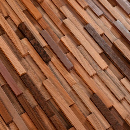 Stacked block parquet side table Percival Lafer