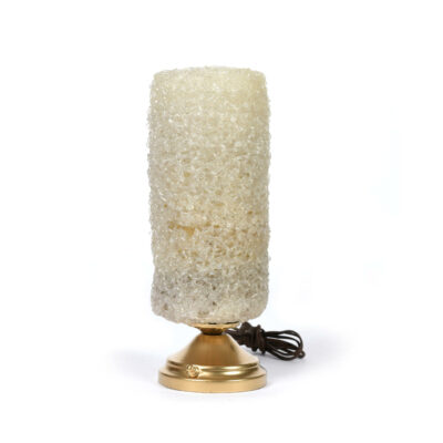 Spun lucite table lamp