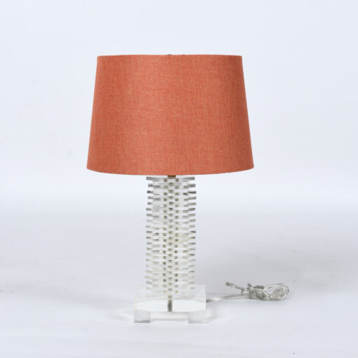 Vintage lucite boudoir lamp