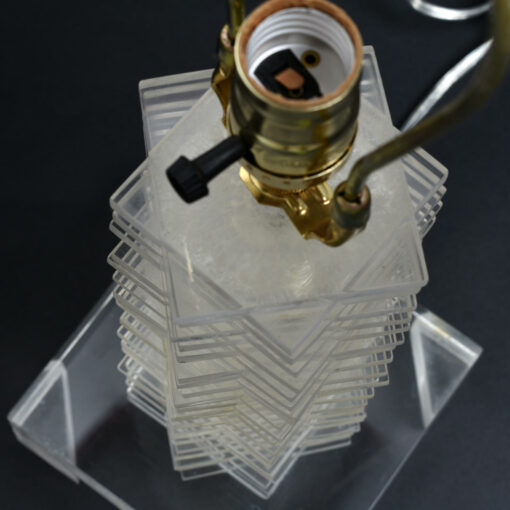 stacked acrylic boudoir lamp