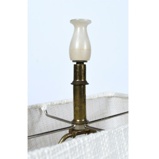 alabaster white stone lamp finial
