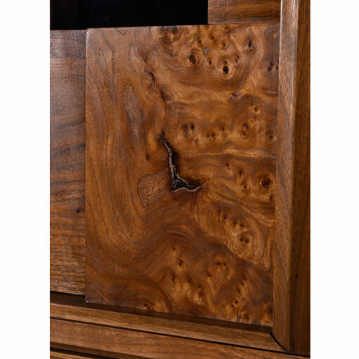 Birdseye wood one vintage 1970s king size headboard