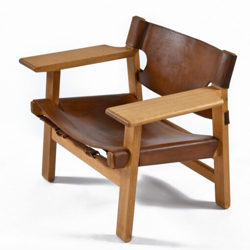 Danish modern leather sling chair