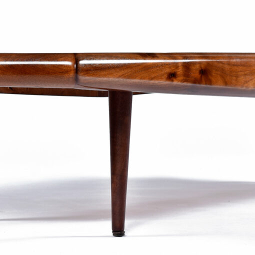 mcm walnut surfboard coffee table