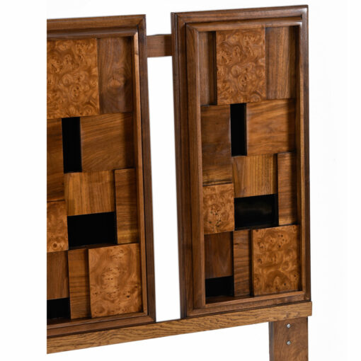 Brutalist king headboard vintage 1970s
