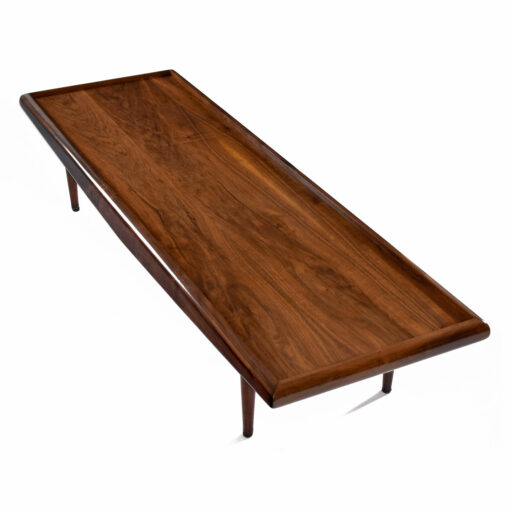 walnut coffee table mid century modern