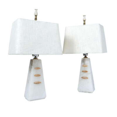 Art Deco Alabaster table lamps