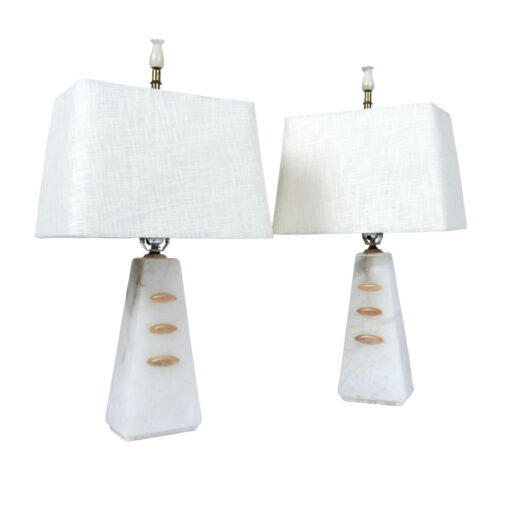 Art Deco Alabaster table lamps