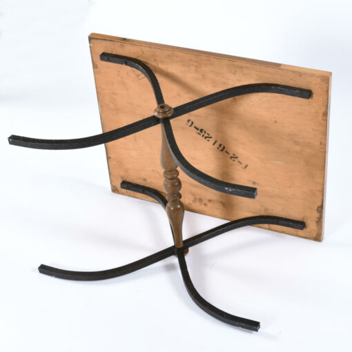 X-base end tables underside