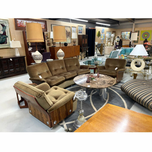 G-Plan rosewood living room set with Quartite Lamps