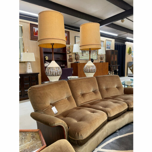 G-Plan rosewood sofa with Quartite lamps