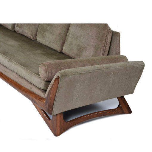 Long Adrian Pearsall style mid-century modern sofa