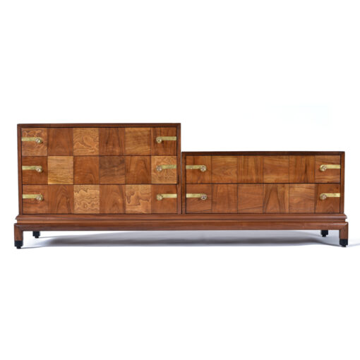 Front view of checkered parquet facade John Stuart modular dresser