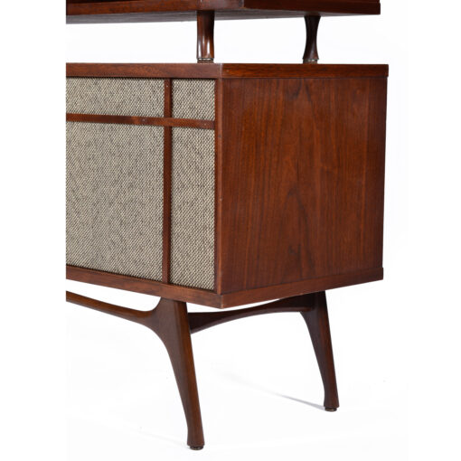 Vintage 1960s walnut record player stereo console