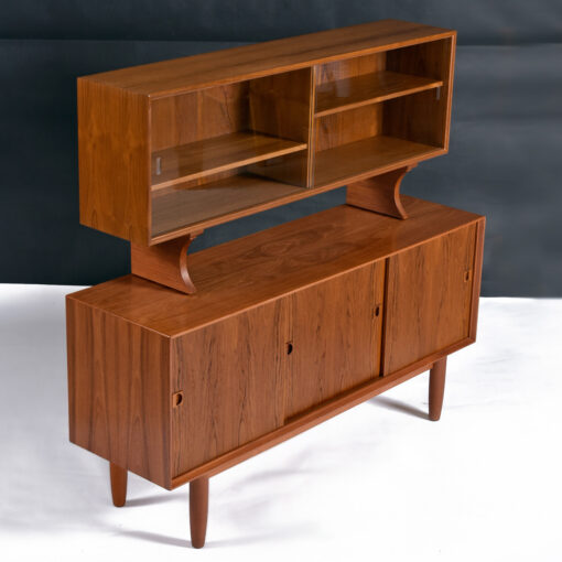 KL Danish Two-piece Danish teak hutch and credenza