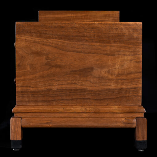 Gorgeous figuring on refinished walnut wood John Stuart dresser