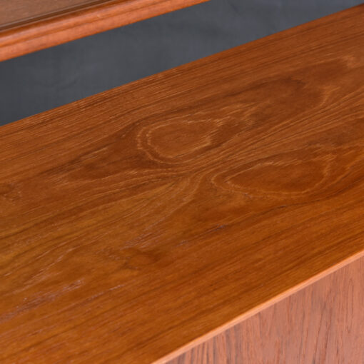 Beautifully refinished Danish teak china cabinet