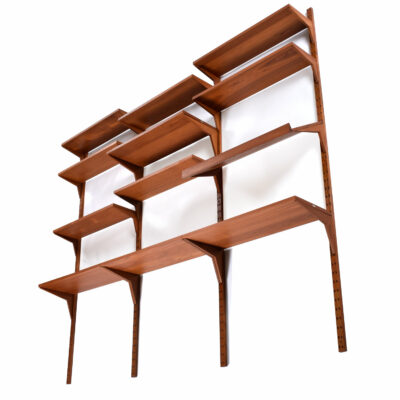 Danish teak mid-century modern CADO wall mounted shelves