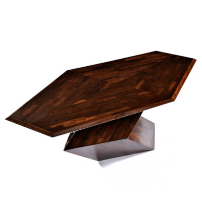 Refinished Don Shoemaker Senal rosewood modern pedestal table