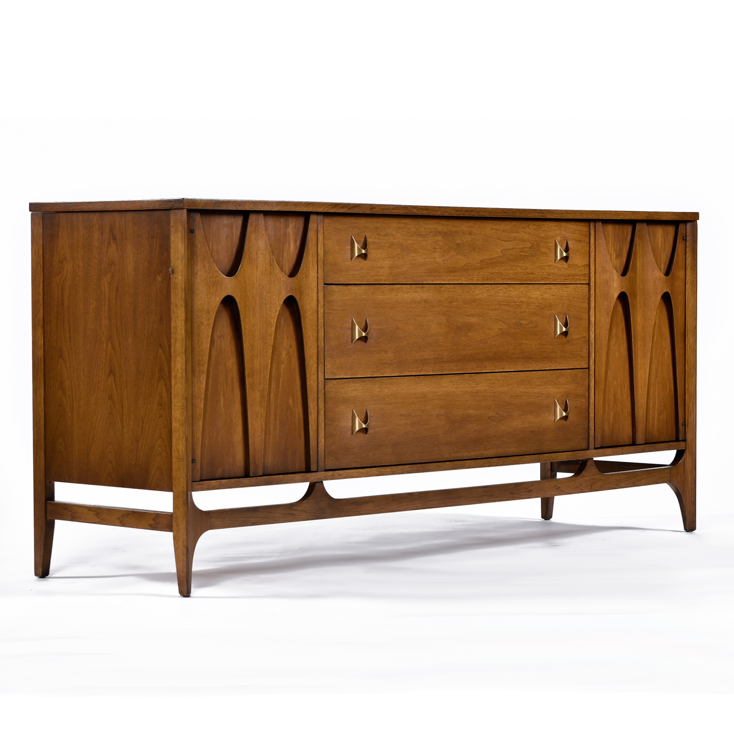 Refinished Broyhill Brasilia MidCentury Modern Walnut Credenza