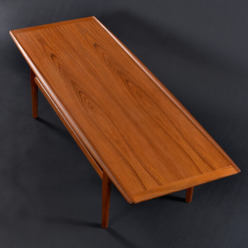 Grete Jalk Danish teak surfboard coffee table