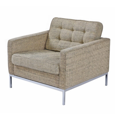 Cube shaped modern Florence Knoll armchair