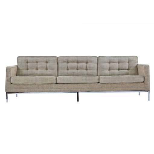 Florence Knoll chrome base modern sofa