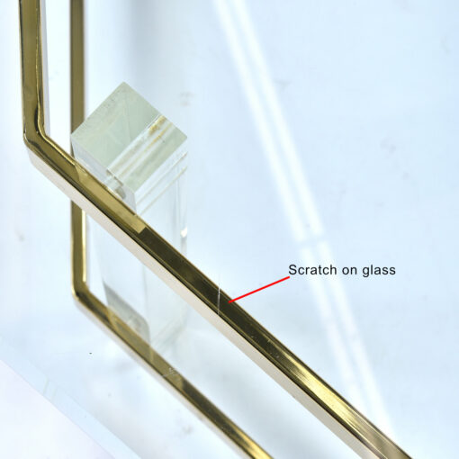 Scratch on glass