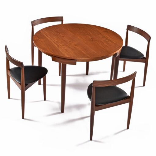 Round Danish teak Frem Rojle Hans Olsen dining table