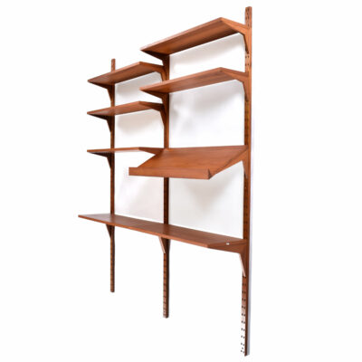 Poul Cadovius 2-bay teak wall shelving system
