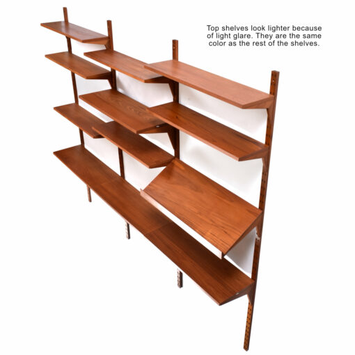 Poul Cadovius wall mounted Danish teak shelving system